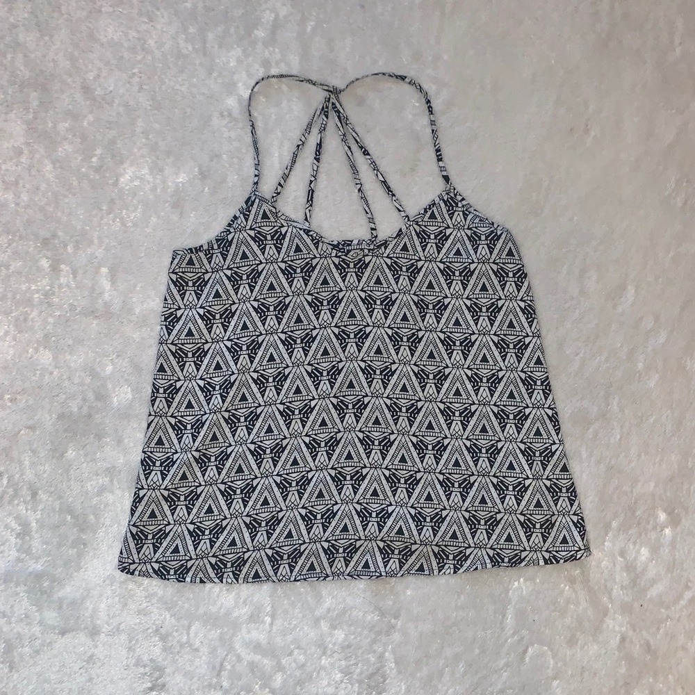 Abercrombie Black and White Patterned Tank